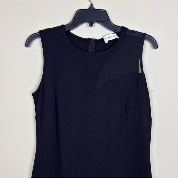 Marcella NYC Bryant European Ponte Mid Stretch Mesh Midi Dress Size Medium - Picture 11 of 15